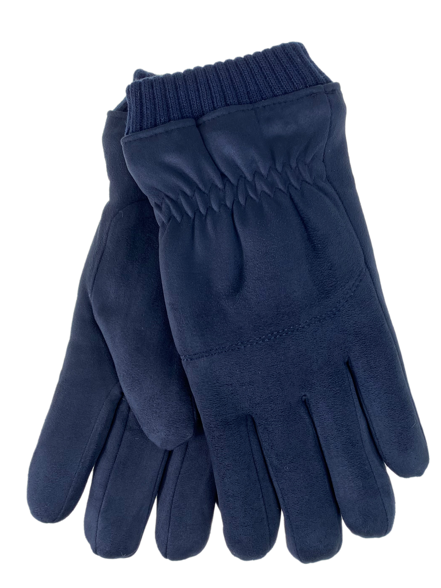 На фото 1 - Утеплённые мужские перчатки цвет синий