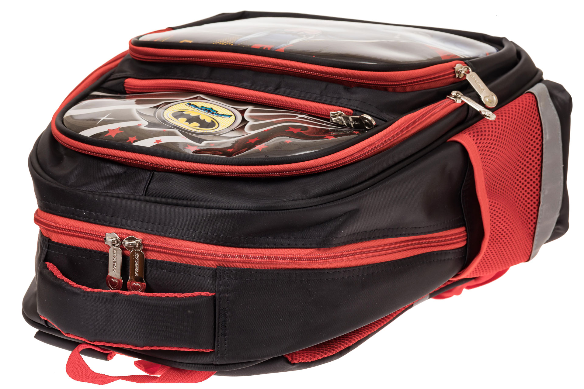 На фото 3 - Детский рюкзак для школы с принтом, цвет красный