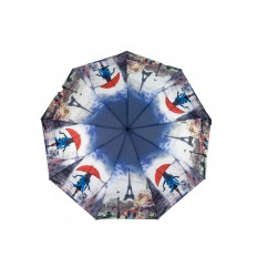 На фото 3 - Зонт-полуавтомат женский с принтом, мультицвет