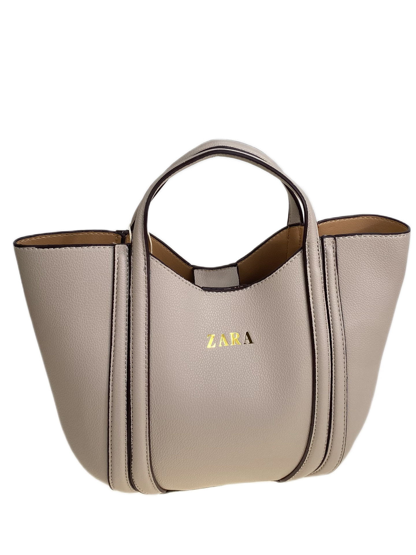 На фото 1 - Женская сумка из искусственной кожи, цвет молочный