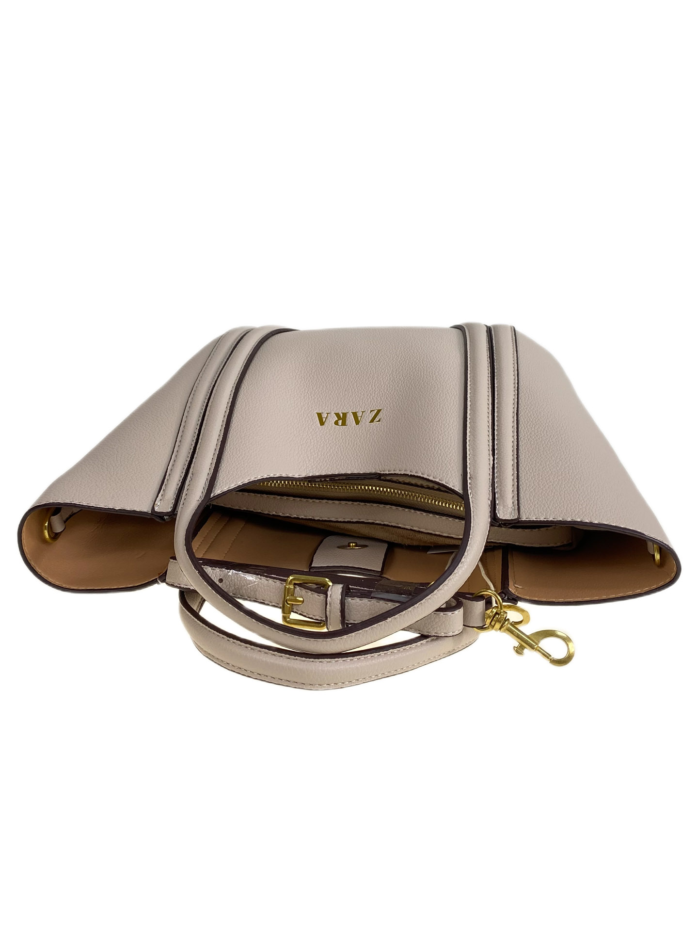 На фото 2 - Женская сумка из искусственной кожи, цвет молочный