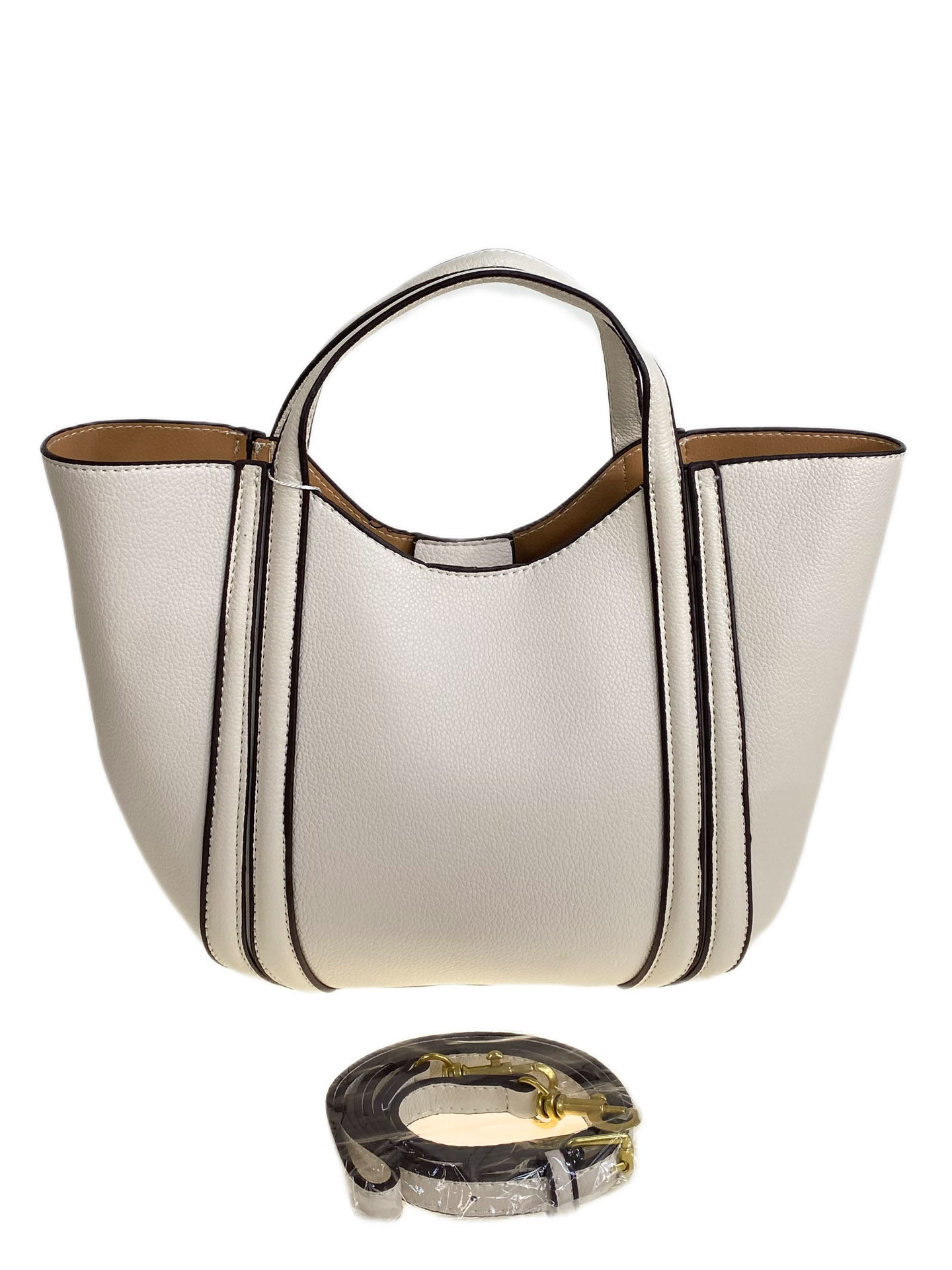 На фото 2 - Женская сумка из искусственной кожи, цвет белый