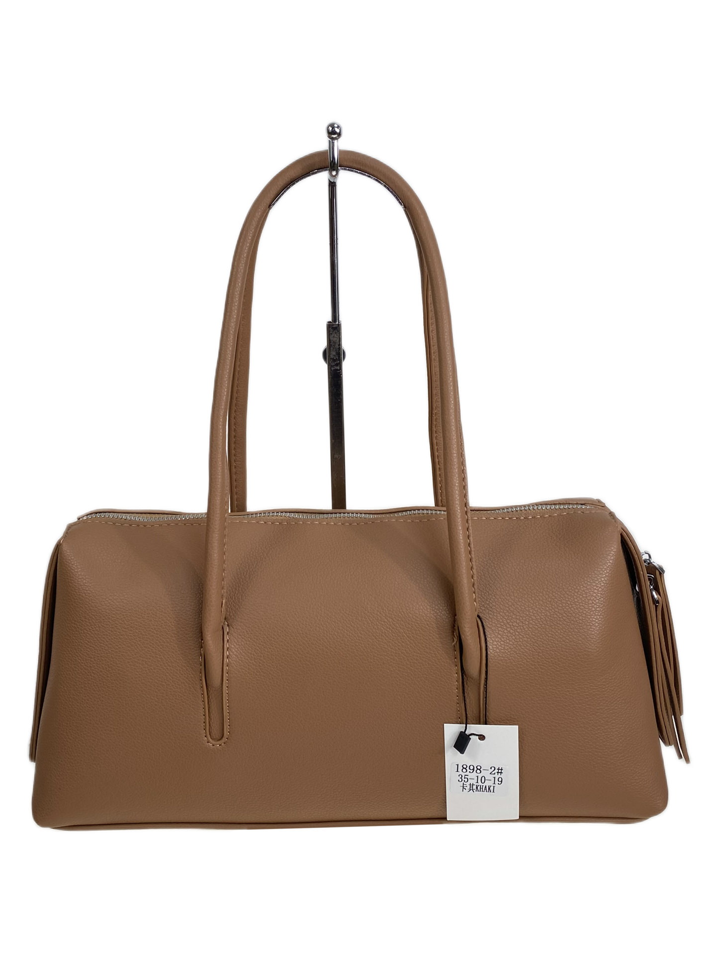 На фото 2 - Женская сумка из искусственной кожи, цвет коричневый