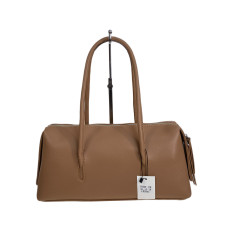 На фото 2 - Женская сумка из искусственной кожи, цвет коричневый