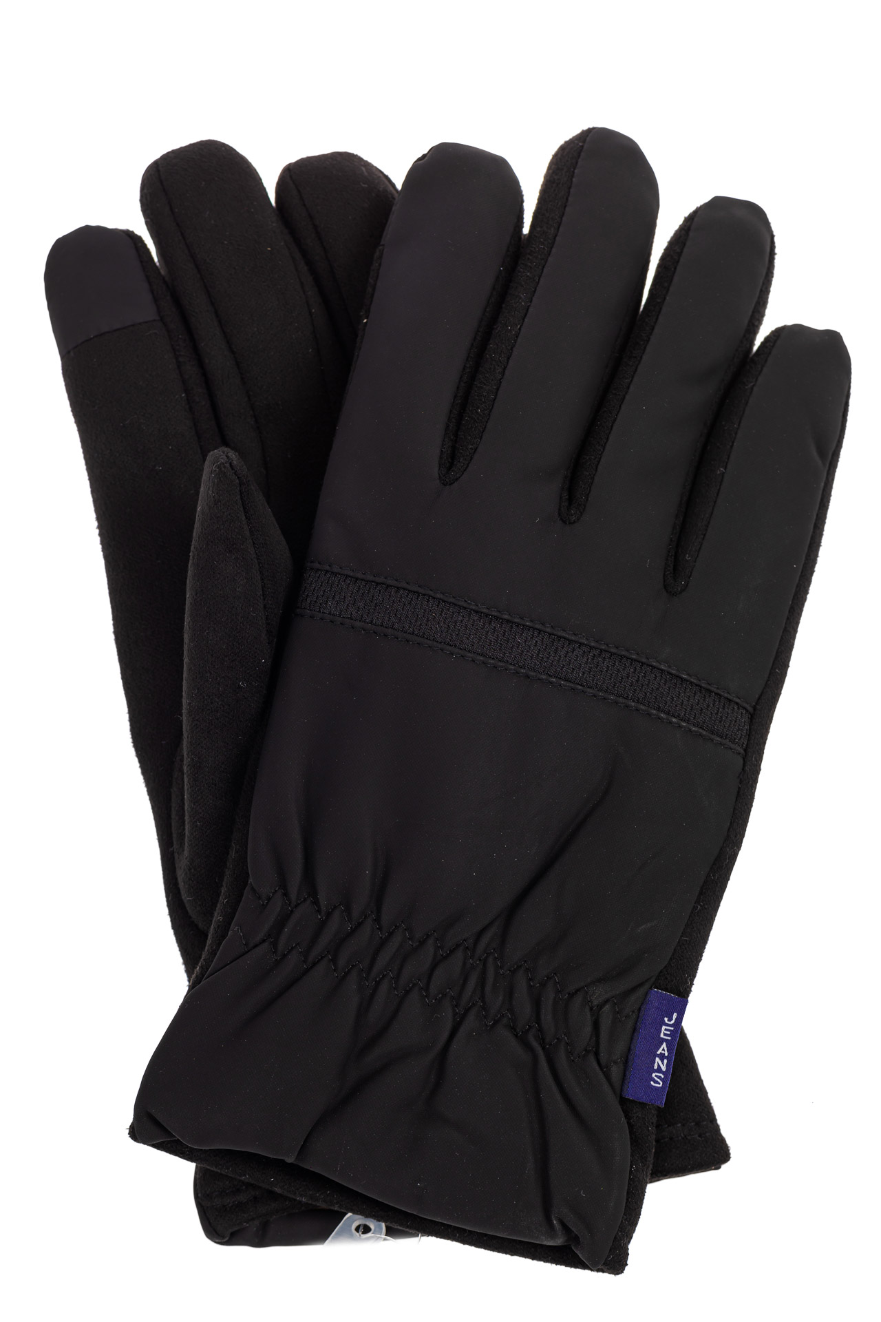 На фото 1 - Утепленные перчатки мужские, цвет черный