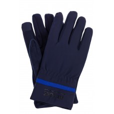 На фото 1 - Утепленные велюровые перчатки для мужчин, цвет синий