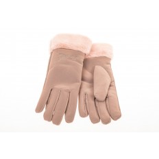 На фото 2 - Теплые перчатки женские с эффектом патины, цвет бежевый