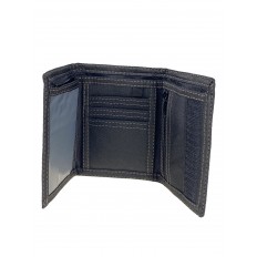 На фото 2 - Мужской джинсовый кошелек, цвет черный