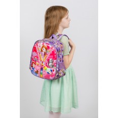 На фото 4 - Детский рюкзак из текстиля с ярким принтом, цвет фиолетовый
