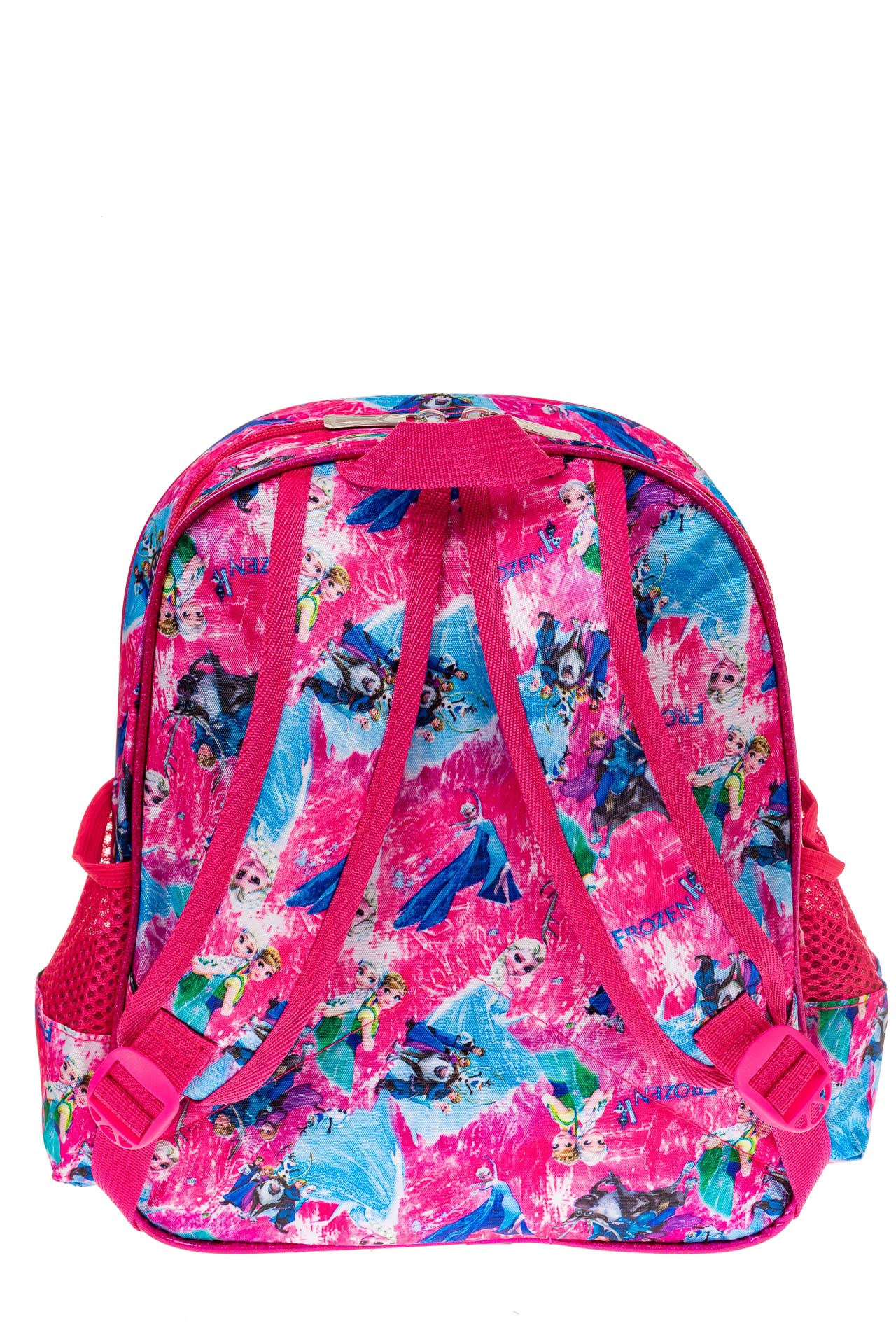 На фото 2 - Детский рюкзак из текстиля с ярким принтом, цвет розовый