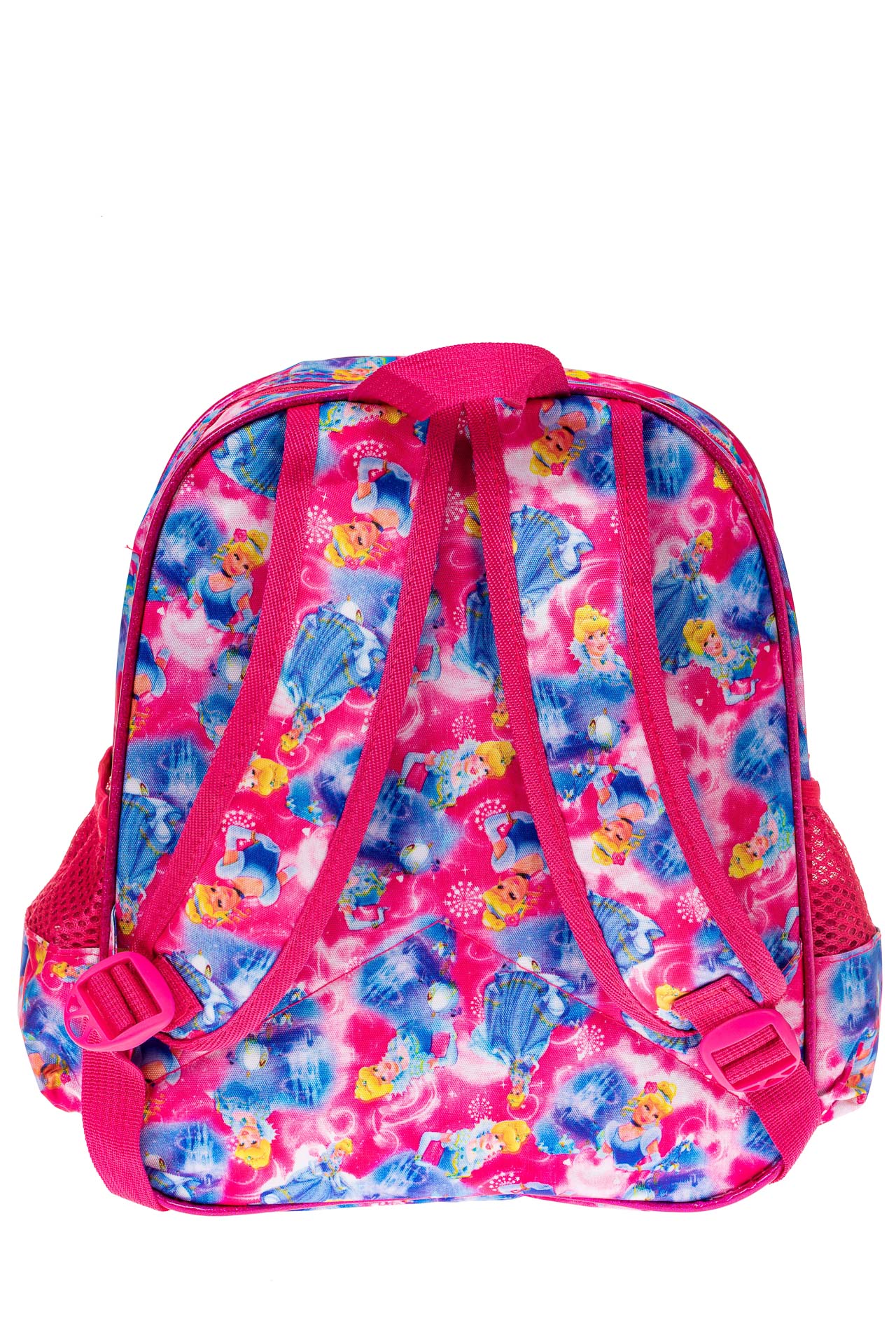 На фото 2 - Детский рюкзак из текстиля с ярким принтом, цвет малиновый