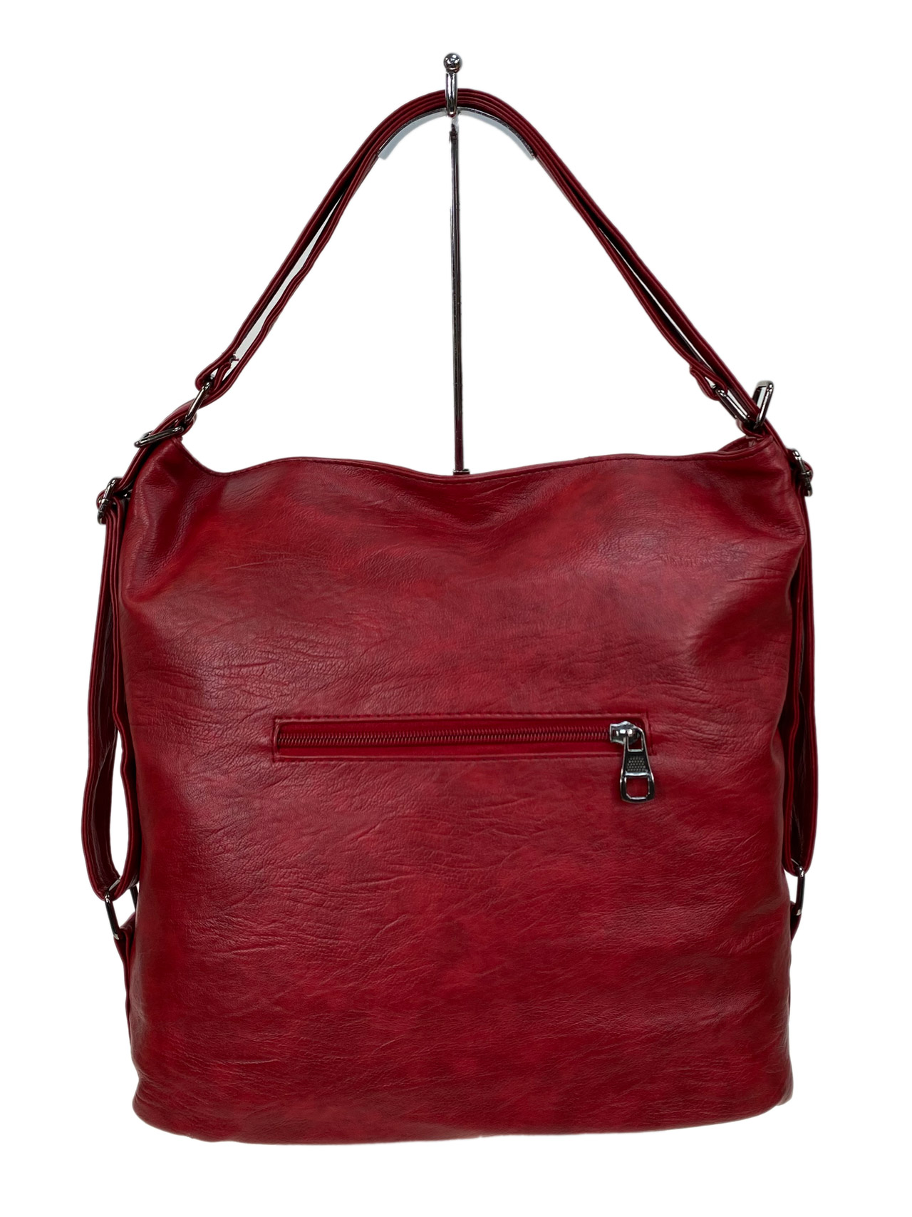 На фото 2 - Женская сумка  из искусственной кожи, цвет красный