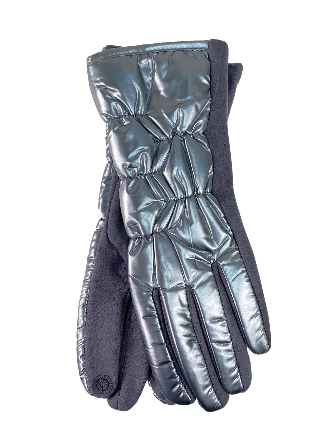 На фото 1 - Элегантные демисезонные перчатки, цвет серебро