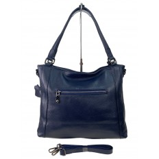 На фото 3 - Женская сумка  из натуральной кожи, цвет  синий