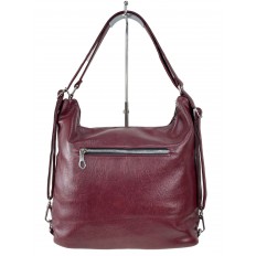 На фото 3 - Женская сумка хобо из искусственной кожи, цвет  бордовый