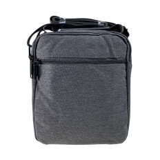 На фото 3 - Мужская сумка  из текстиля, цвет серый