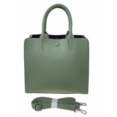 На фото 3 - Женская сумка из искусственной кожи, цвет светло зеленый