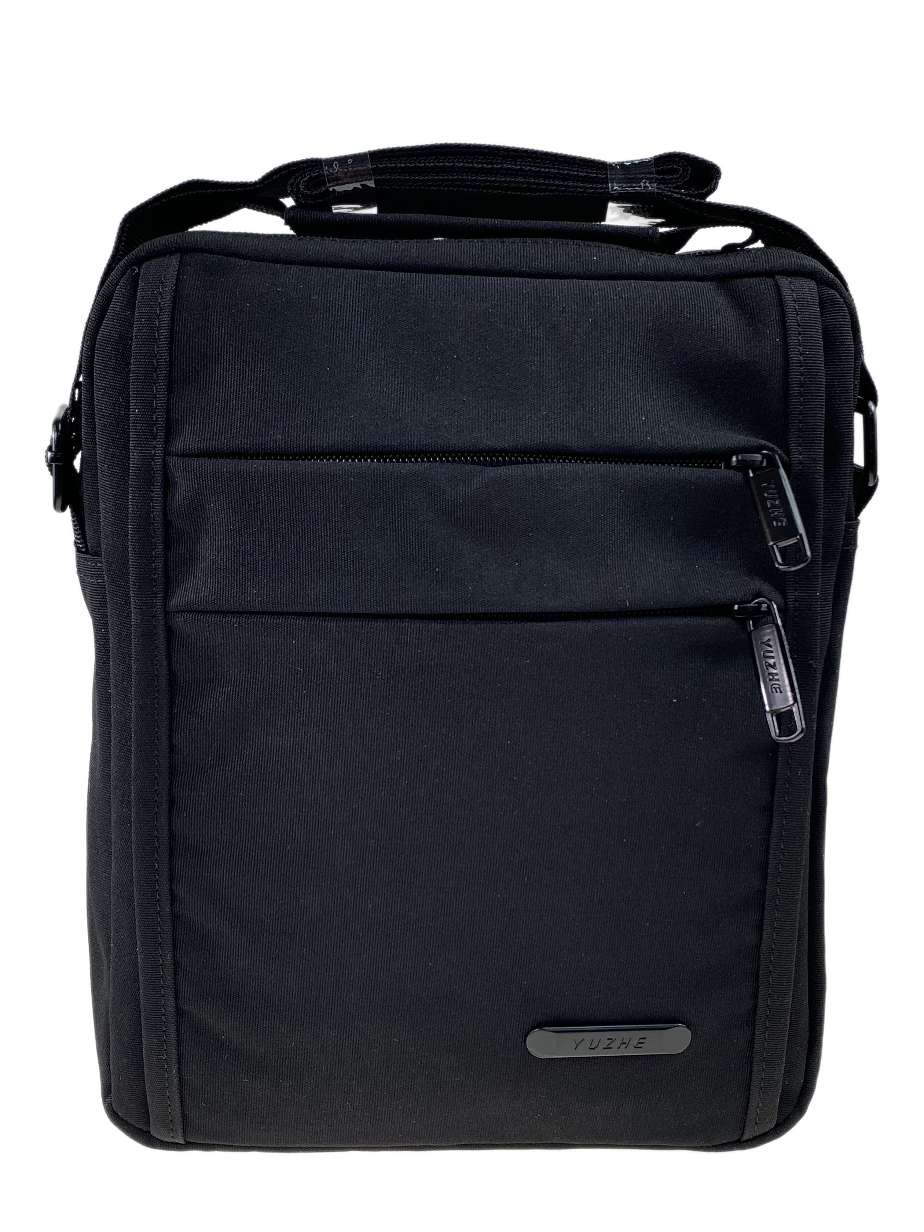 На фото 2 - Мужская сумка  из текстиля, цвет чёрный