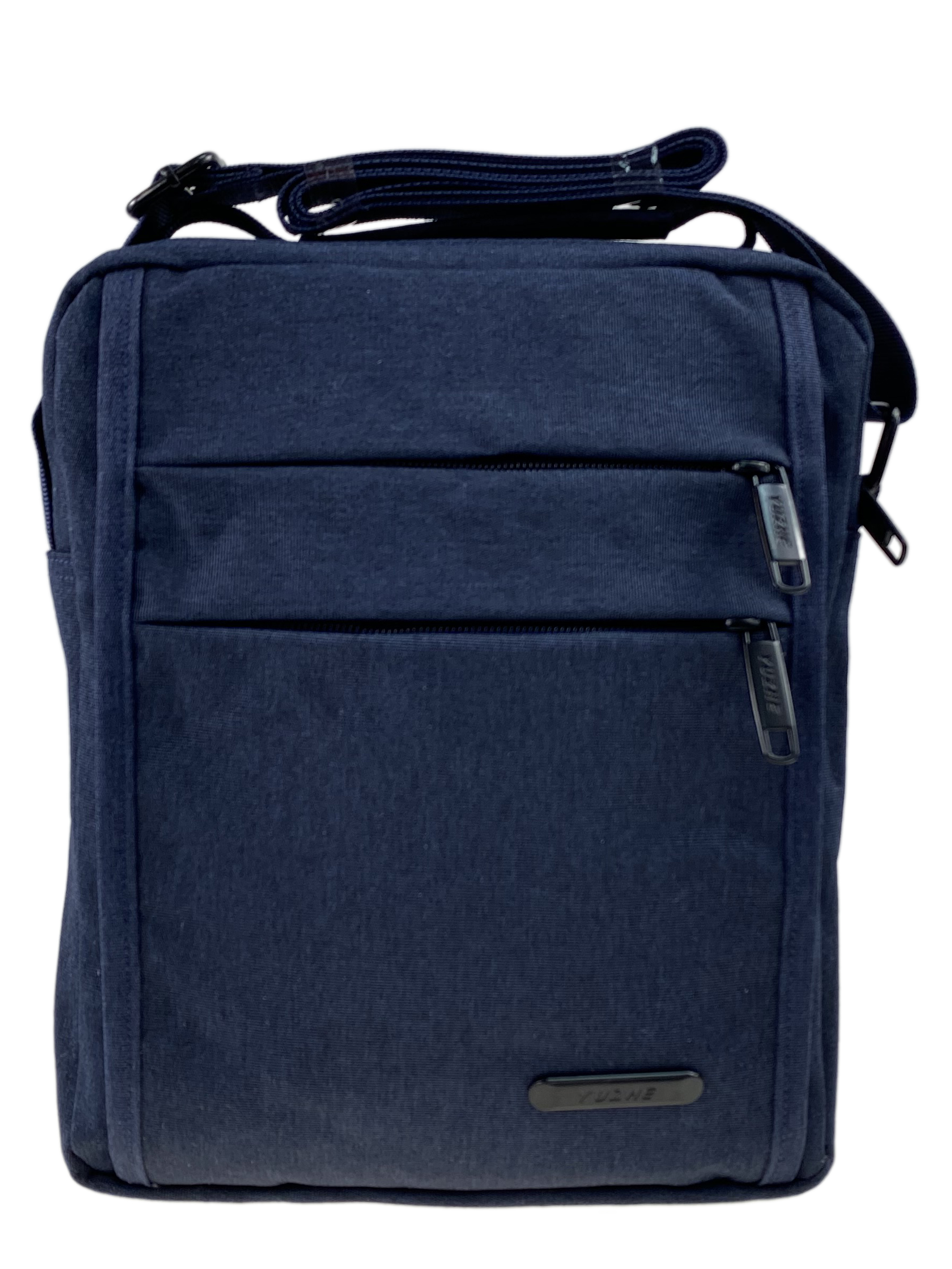 На фото 2 - Мужская сумка  из текстиля, цвет синий