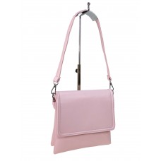 На фото 1 - Женская сумка из искусственной кожи цвет розовый