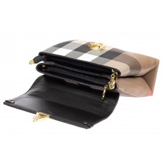 На фото 4 - Полосатая сумка-портфель из эко-кожи, мультицвет с черным