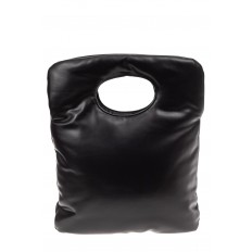 На фото 2 - Дутая сумка женская из эко-кожи, черная