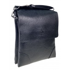 На фото 1 - Мужская сумка-планшет из экокожи, цвет черный 