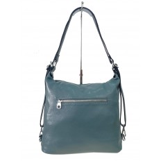 На фото 3 - Женская сумка из натуральной кожи, цвет  серо-голубой