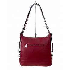 На фото 3 - Женская сумка из натуральной кожи, цвет  красный