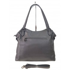 На фото 3 - Женская сумка  из натуральной кожи, цвет серый