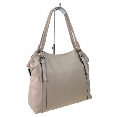 На фото 1 - Женская сумка  из натуральной кожи, цвет  светло серый