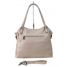 На фото 3 - Женская сумка  из натуральной кожи, цвет  светло серый