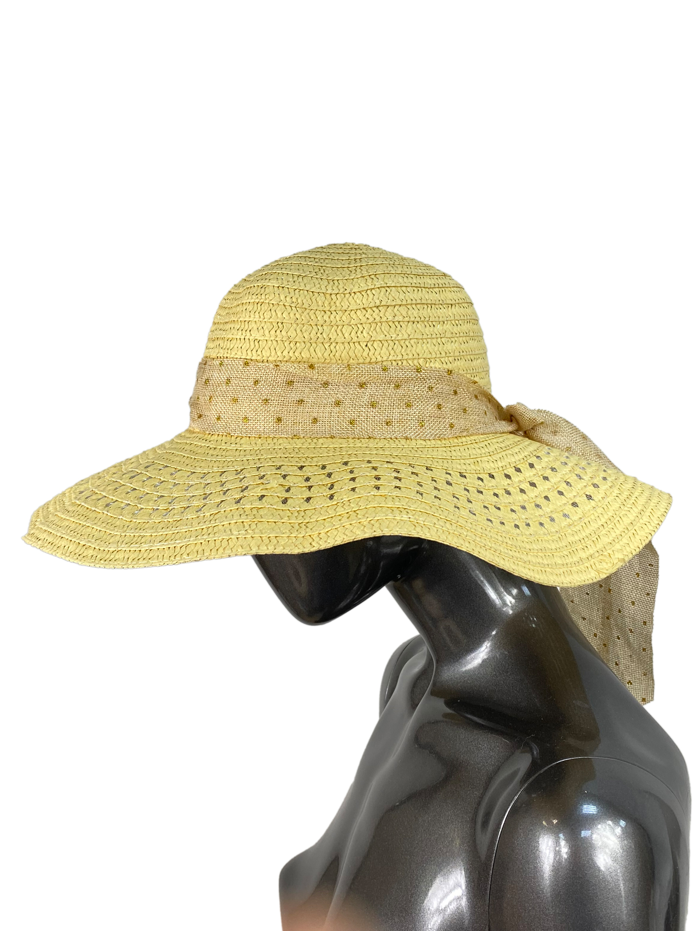 На фото 1 - Летняя женская соломенная шляпа, цвет светло коричневый