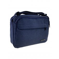 На фото 1 - Мужская сумка  из текстиля, цвет синий
