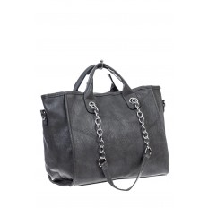 На фото 3 -  Женская классическая сумка из искусственной кожи, цвет серый
