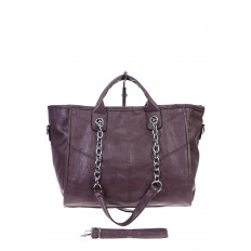 На фото 2 -  Женская классическая сумка из искусственной кожи, цвет малиновый