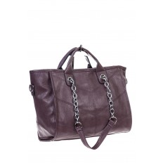 На фото 3 -  Женская классическая сумка из искусственной кожи, цвет малиновый