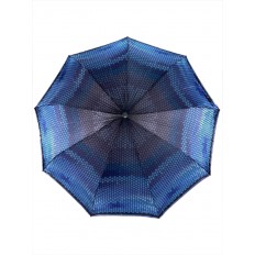 На фото 2 - Зонт-полуавтомат женский с принтом, цвет синий