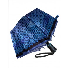 На фото 4 - Зонт-полуавтомат женский с принтом, цвет синий