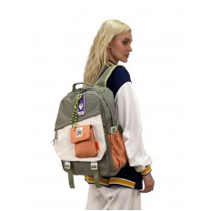 На фото 2 - Молодежный рюкзак из текстиля,  мультицвет
