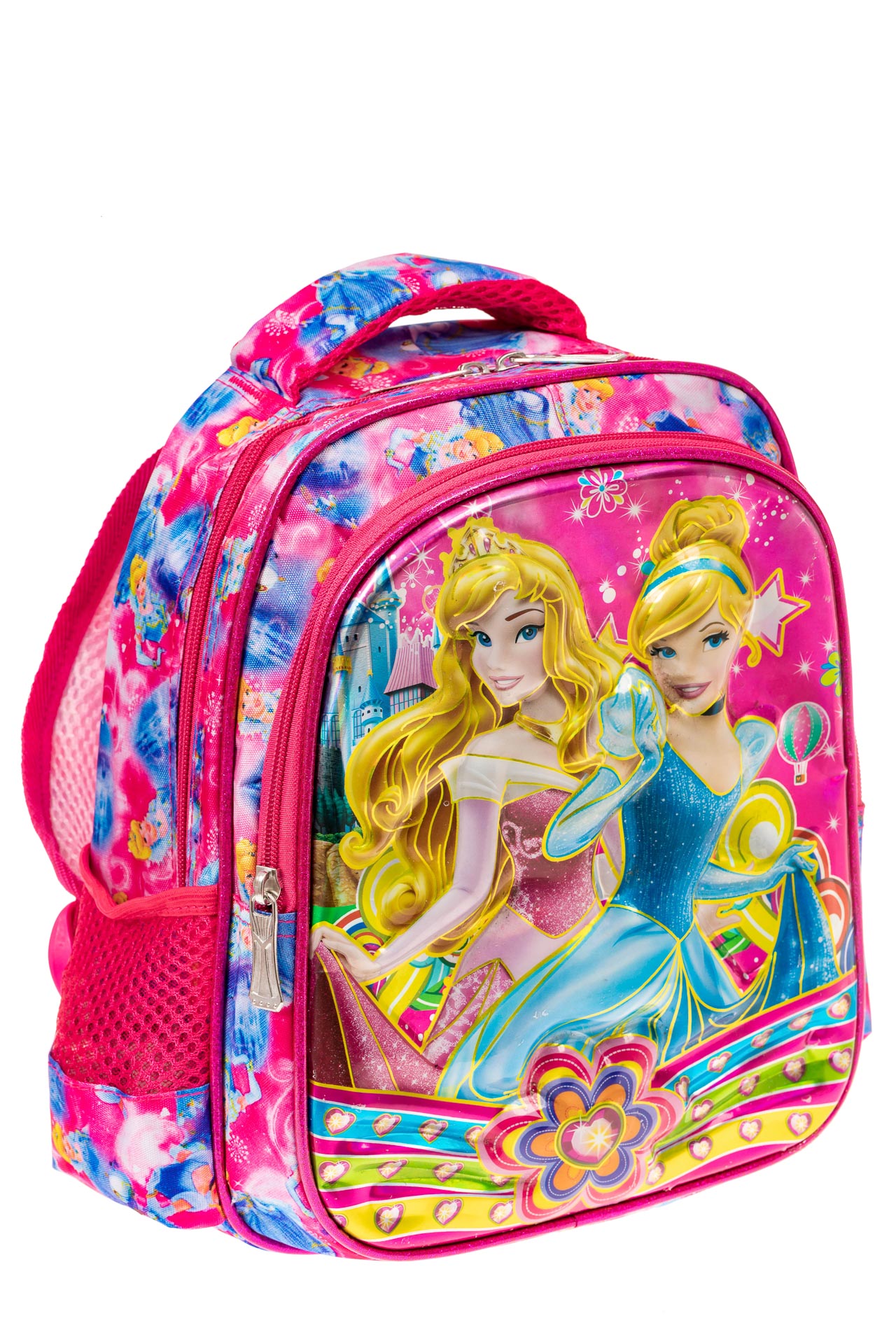 На фото 1 - Небольшой школьный рюкзак из текстиля, цвет фуксия