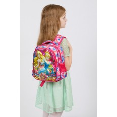 На фото 4 - Небольшой школьный рюкзак из текстиля, цвет фуксия