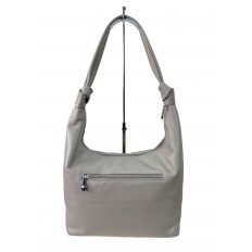 На фото 2 - Женская сумка  из натуральной кожи, цвет  светло серый