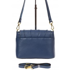 На фото 3 - Маленькая женская сумка с замком-вертушкой, цвет синий