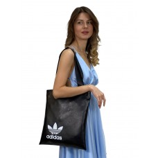 На фото 1 - Женская сумка шоппер из искусственной кожи, цвет черный