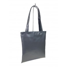 На фото 2 - Женская сумка шоппер из искусственной кожи, цвет графит 