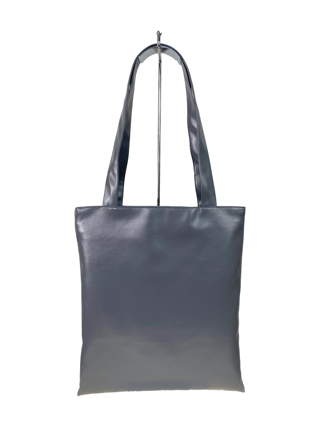 На фото 3 - Женская сумка шоппер из искусственной кожи, цвет графит 