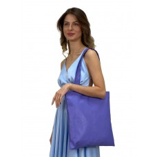 На фото 1 - Женская сумка шоппер из искусственной кожи, цвет  фиолетовый
