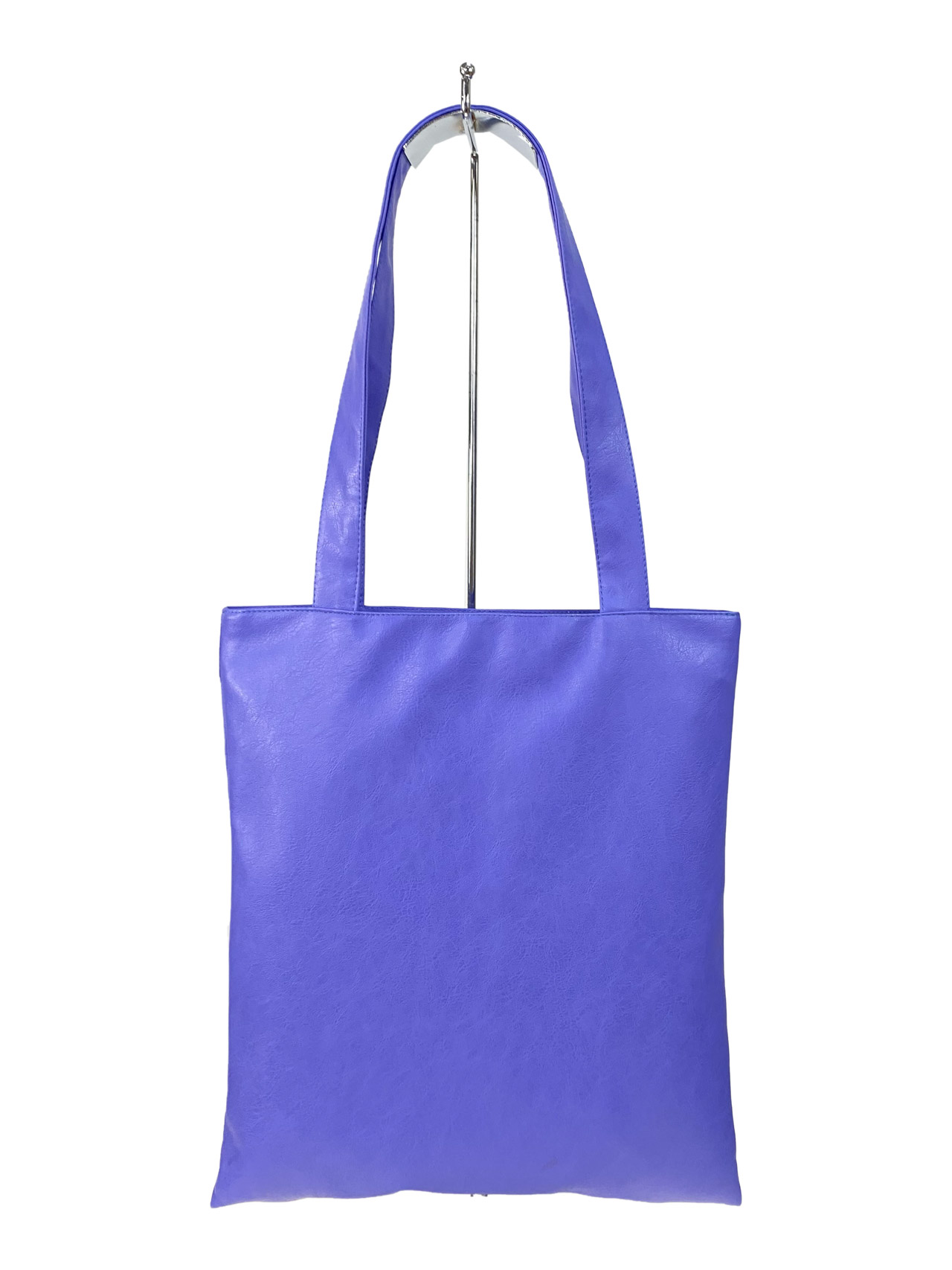 На фото 3 - Женская сумка шоппер из искусственной кожи, цвет  фиолетовый