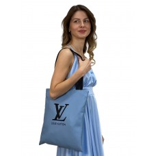 На фото 1 - Женская сумка шоппер из искусственной кожи, цвет синий